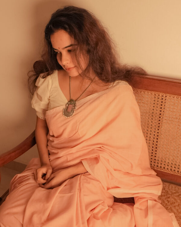 Peachy saree