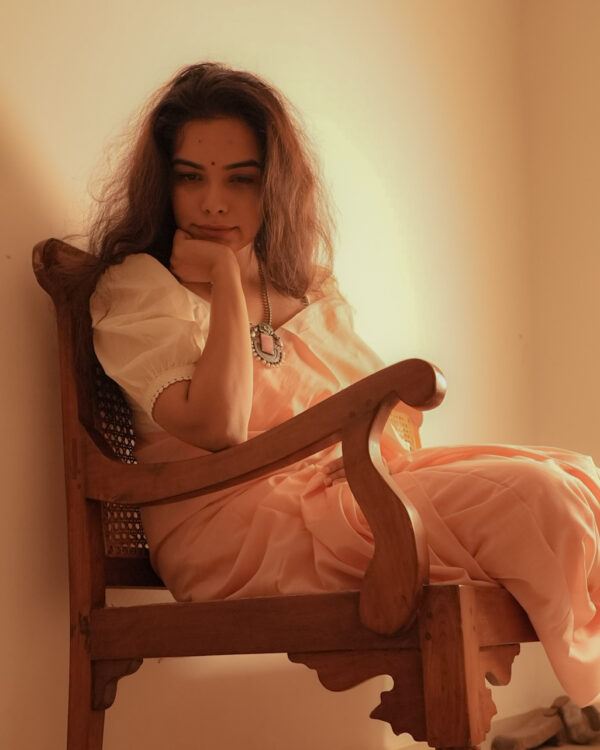 Peachy saree - Image 6