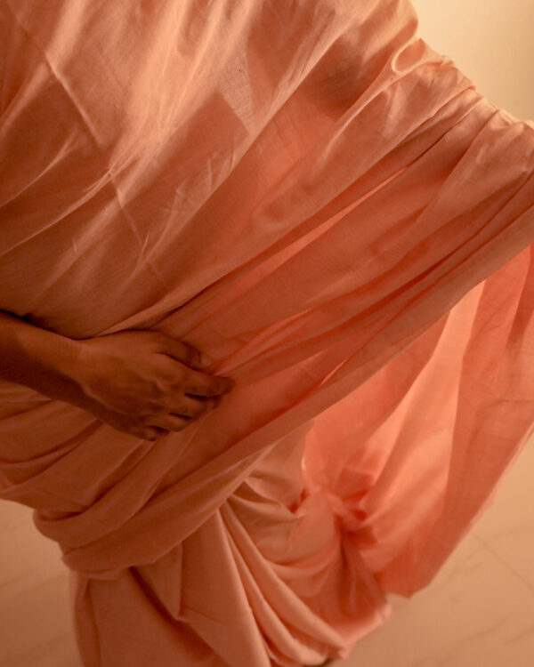 Peachy saree - Image 2