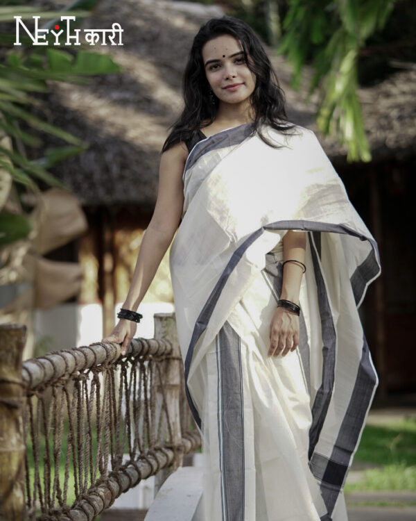 Kannaki black kara set mundu - Image 2