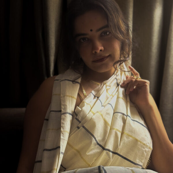Black lady saree