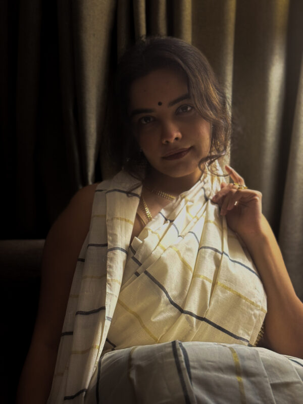 Black lady saree