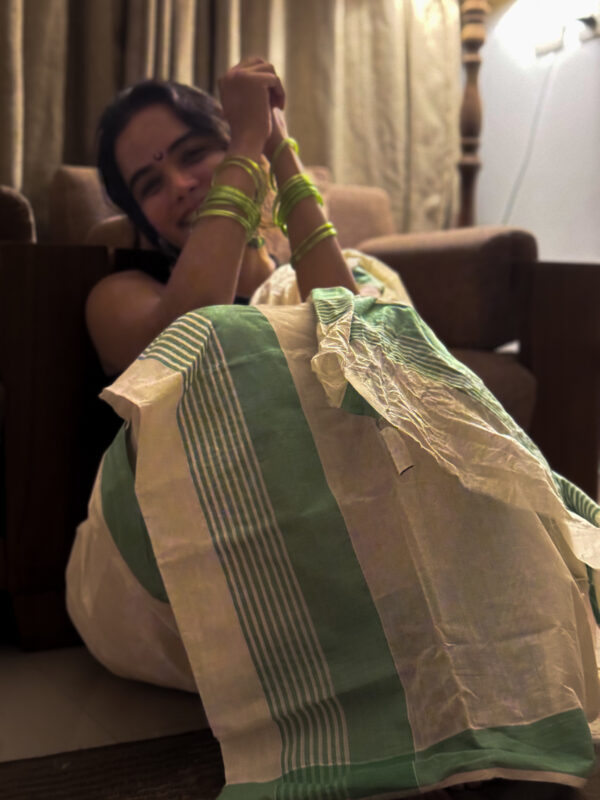 Chitrangatha set mundu - Image 5
