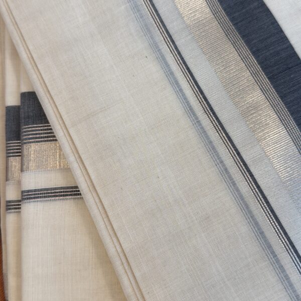 Black/Silver kasavu set mundu